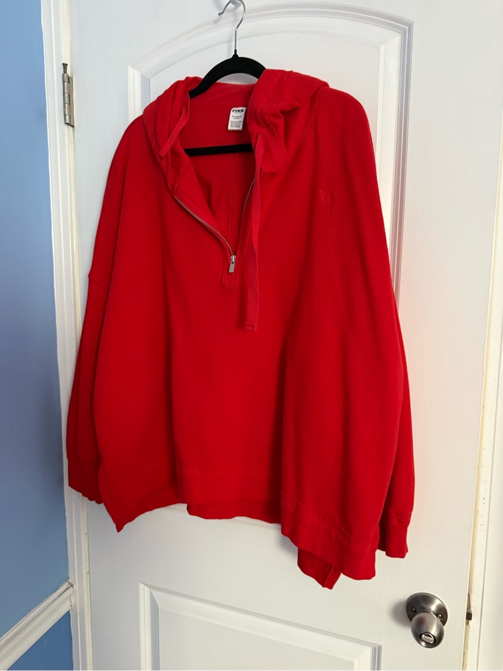PINK Half-Zip Hooded Sweater - Women